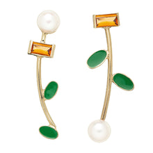 画像をギャラリービューアに読み込む, FLOR PERLA PETALOS シトリン ピアス ペア