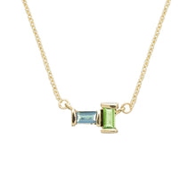 画像をギャラリービューアに読み込む, TU Y YO BAGUETTE ペリドット + アクアマリン ネックレス