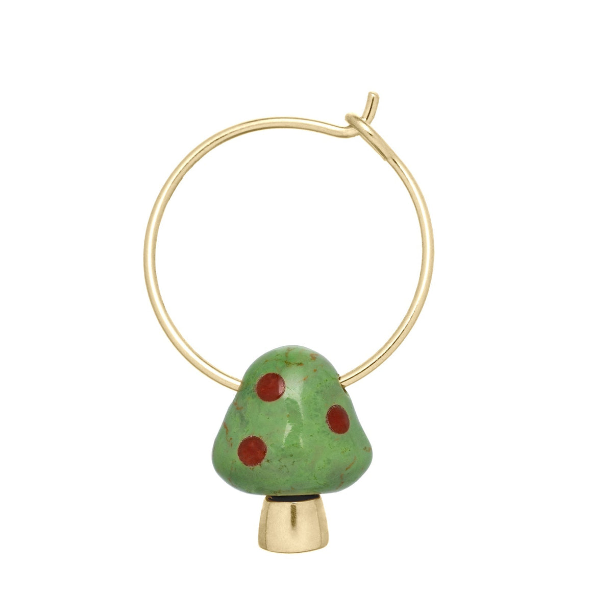 ALIITA公式通販】アリータ 9KYG フープピアス キノコ ターコイズ / レッドコーラル
