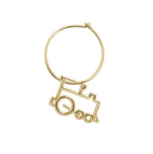 画像をギャラリービューアに読み込む, 汽車の金のフープピアス