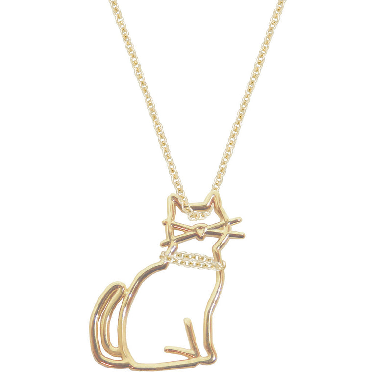 猫の金のネックレス