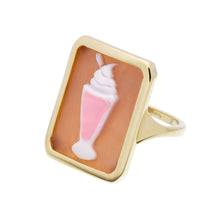 画像をギャラリービューアに読み込む, ミルクシェイクカメオの金の指輪
