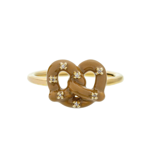 PRETZEL ダイヤモンド エナメル リング