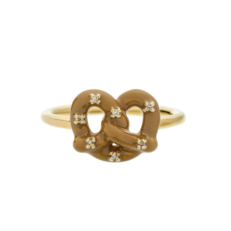 PRETZEL ダイヤモンド エナメル リング