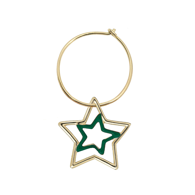 ESTRELLA エナメル フープピアス