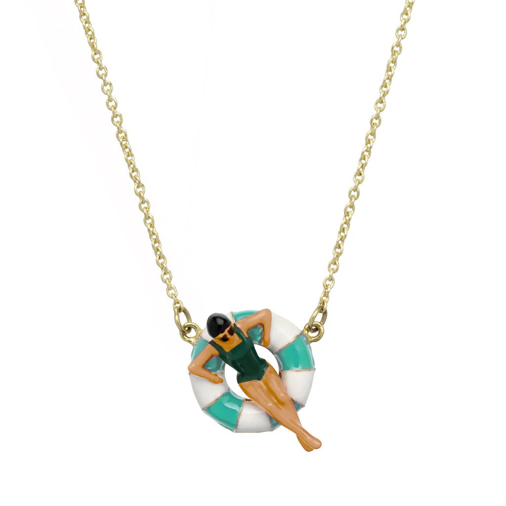 ALIITA FLOTADORA ネックレス ブルー 浮き輪 水着 ALIITA公式通販】アリータ 9KYG チェーンネックレス 浮き輪に