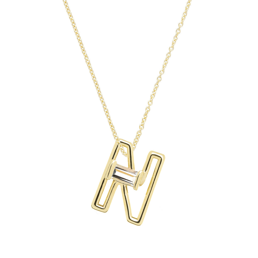 ALIITA公式通販】アリータ 9KYG チェーンネックレス イニシャルN