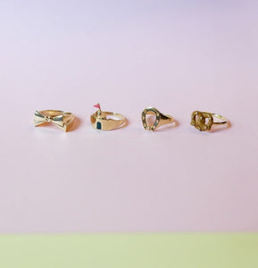 PRETZEL ダイヤモンド エナメル リング