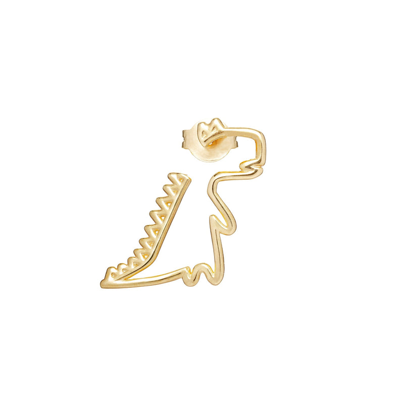恐竜の金のピアス